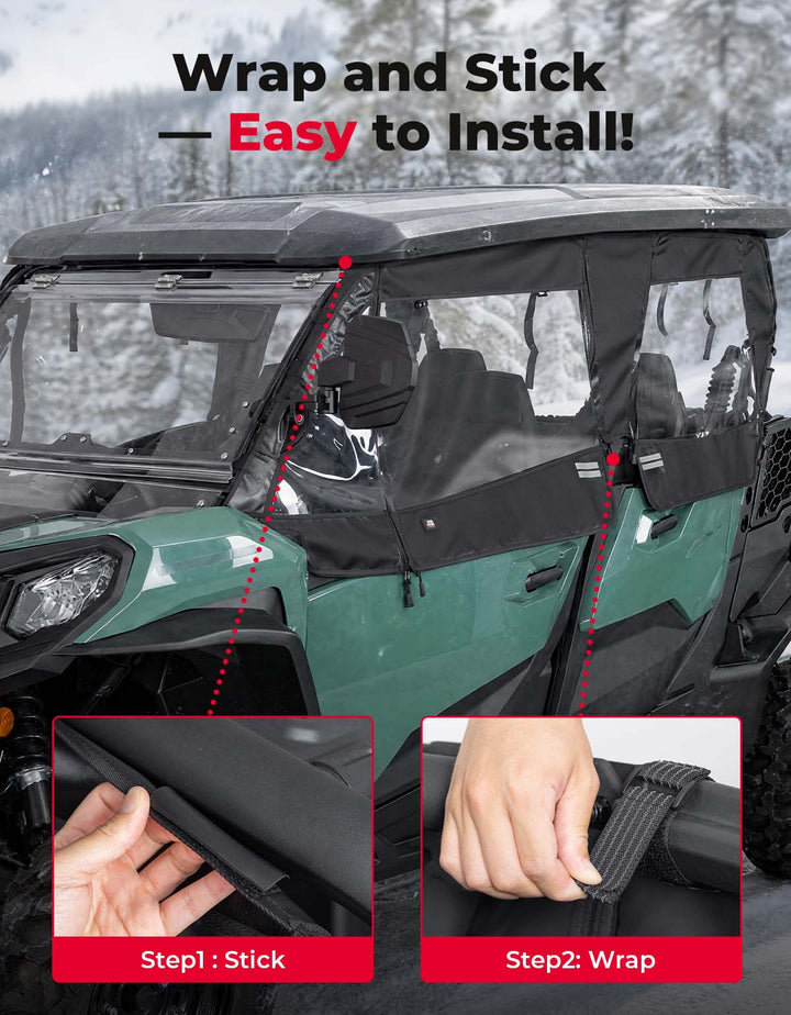 Soft Cab Enclosure Doors For Can-Am Commander MAX