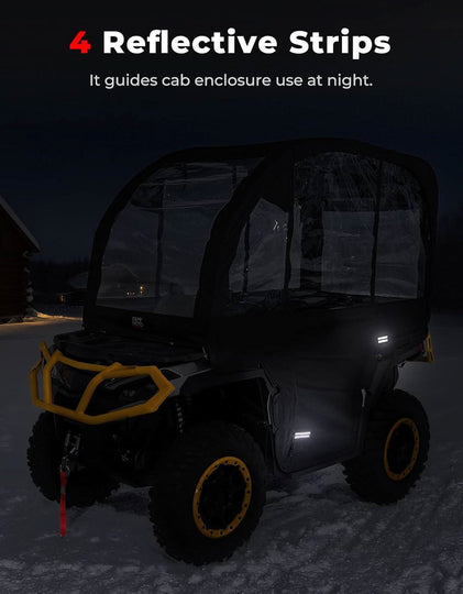 3-in-1 Extra Large ATV Cab Enclosure for Polaris, Can-Am, Kawasaki, Arctic Cat, CFMOTO - Kemimoto