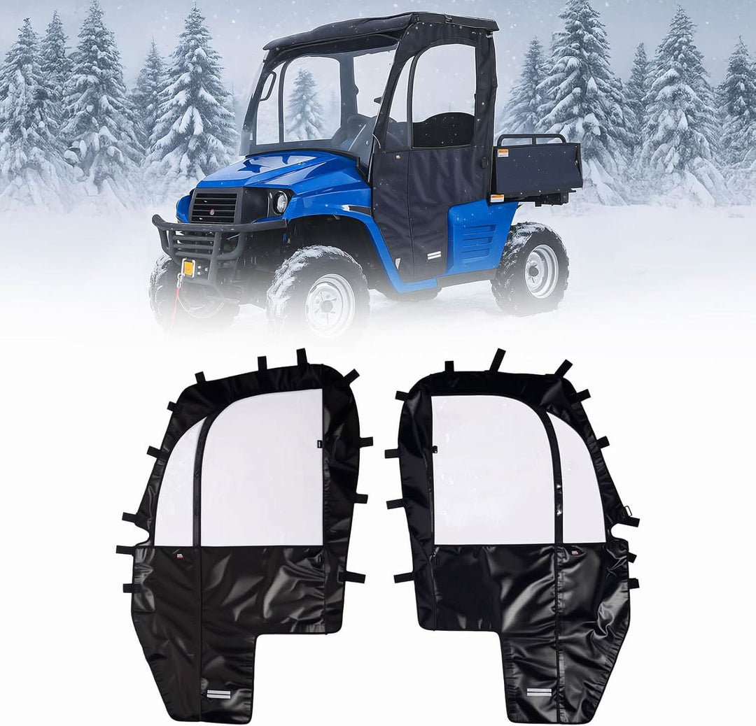 UTV Soft Cab Enclosure Doors for Hisun 400, Coleman, Massimo - Kemimoto