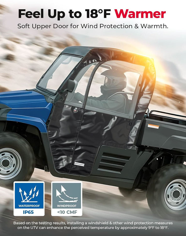 UTV Soft Cab Enclosure Doors for Hisun 400, Coleman, Massimo - Kemimoto