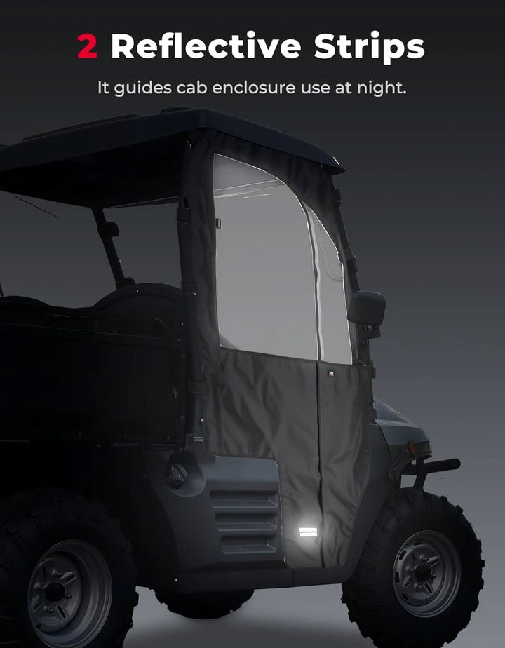 UTV Soft Cab Enclosure Doors for Hisun 400, Coleman, Massimo - Kemimoto