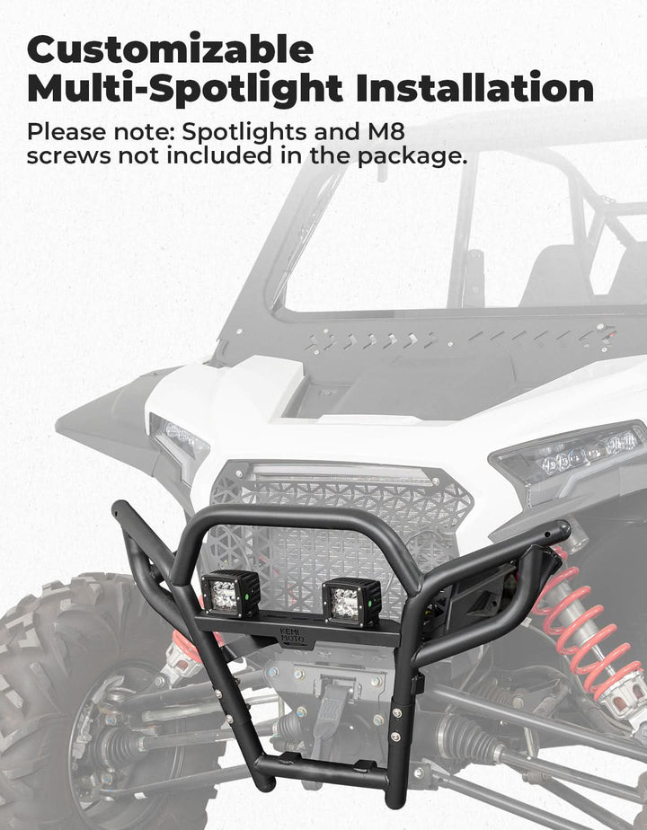 Heavy Duty Steel Front Bumper for Polaris RZR XP 1000/ XP 4 1000 2024-2025 - Kemimoto