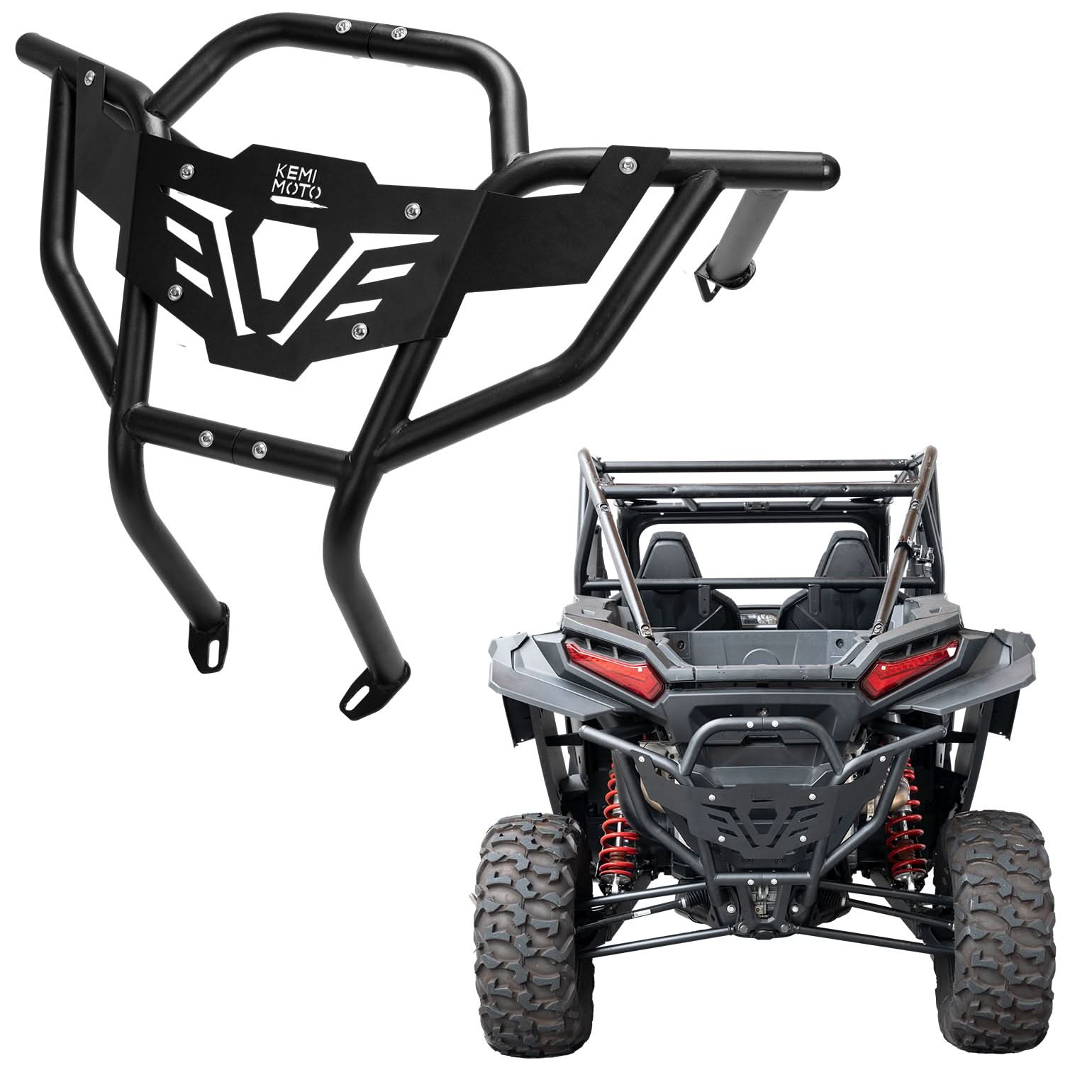 Heavy Duty Steel Rear Bumper for 2024-2025 Polaris RZR XP 1000/ 4 - Kemimoto
