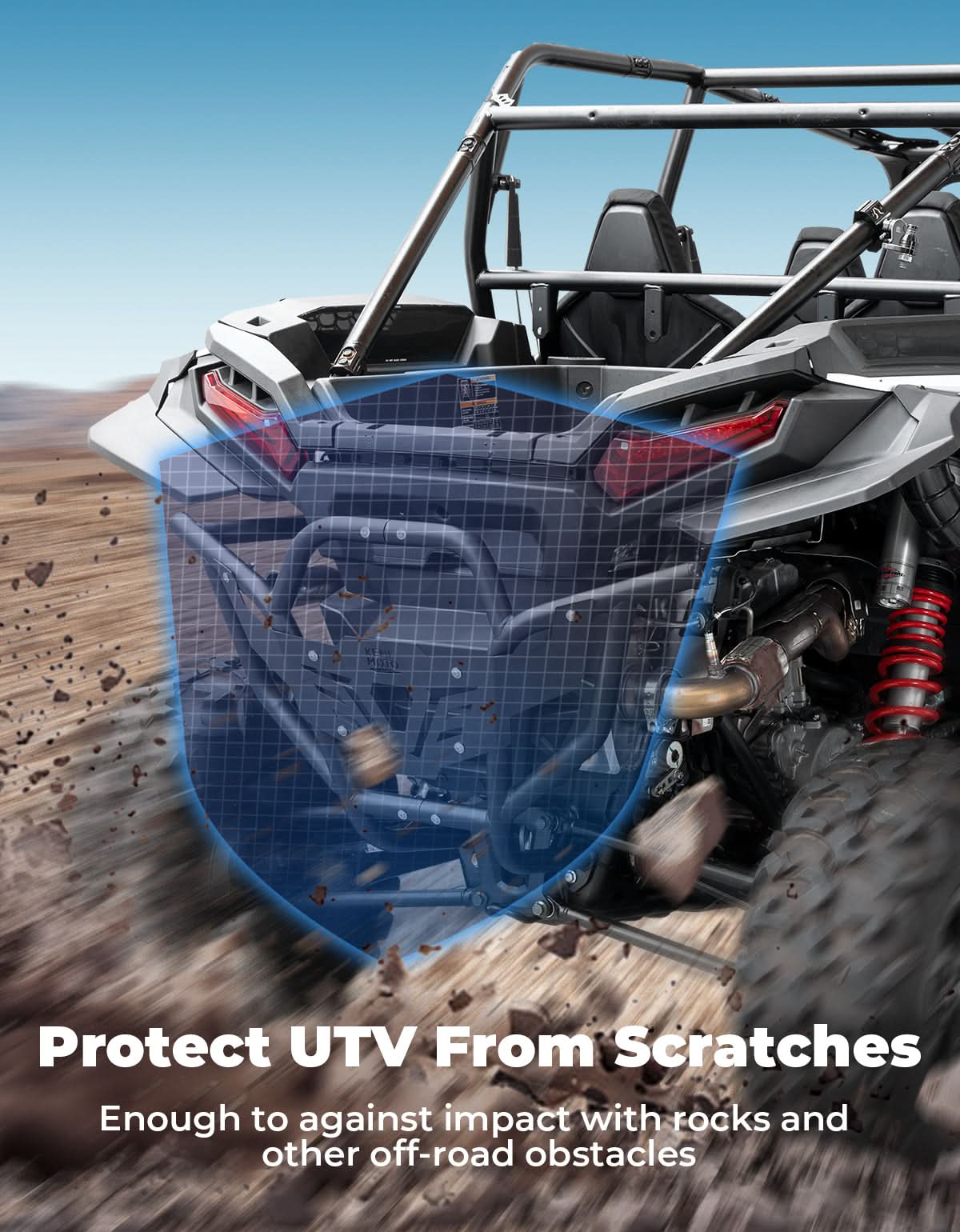 Heavy Duty Steel Rear Bumper for 2024-2025 Polaris RZR XP 1000/ 4 - Kemimoto