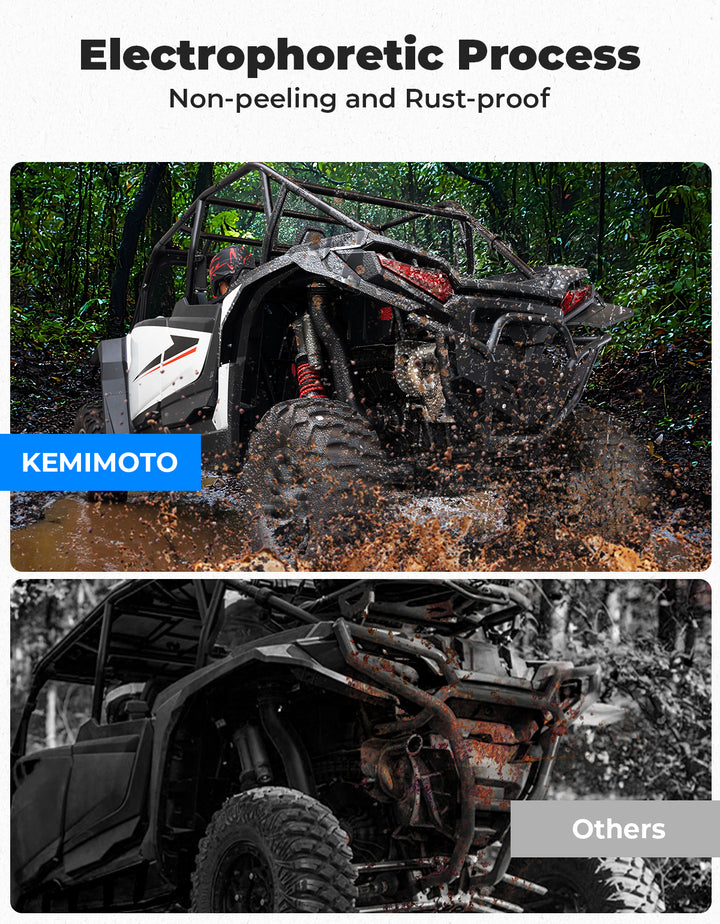 Heavy Duty Steel Rear Bumper for 2024-2025 Polaris RZR XP 1000/ 4 - Kemimoto