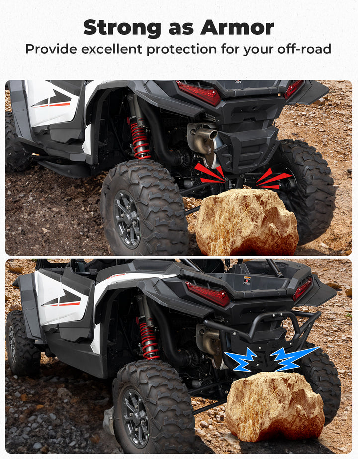 Heavy Duty Steel Rear Bumper for 2024-2025 Polaris RZR XP 1000/ 4 - Kemimoto