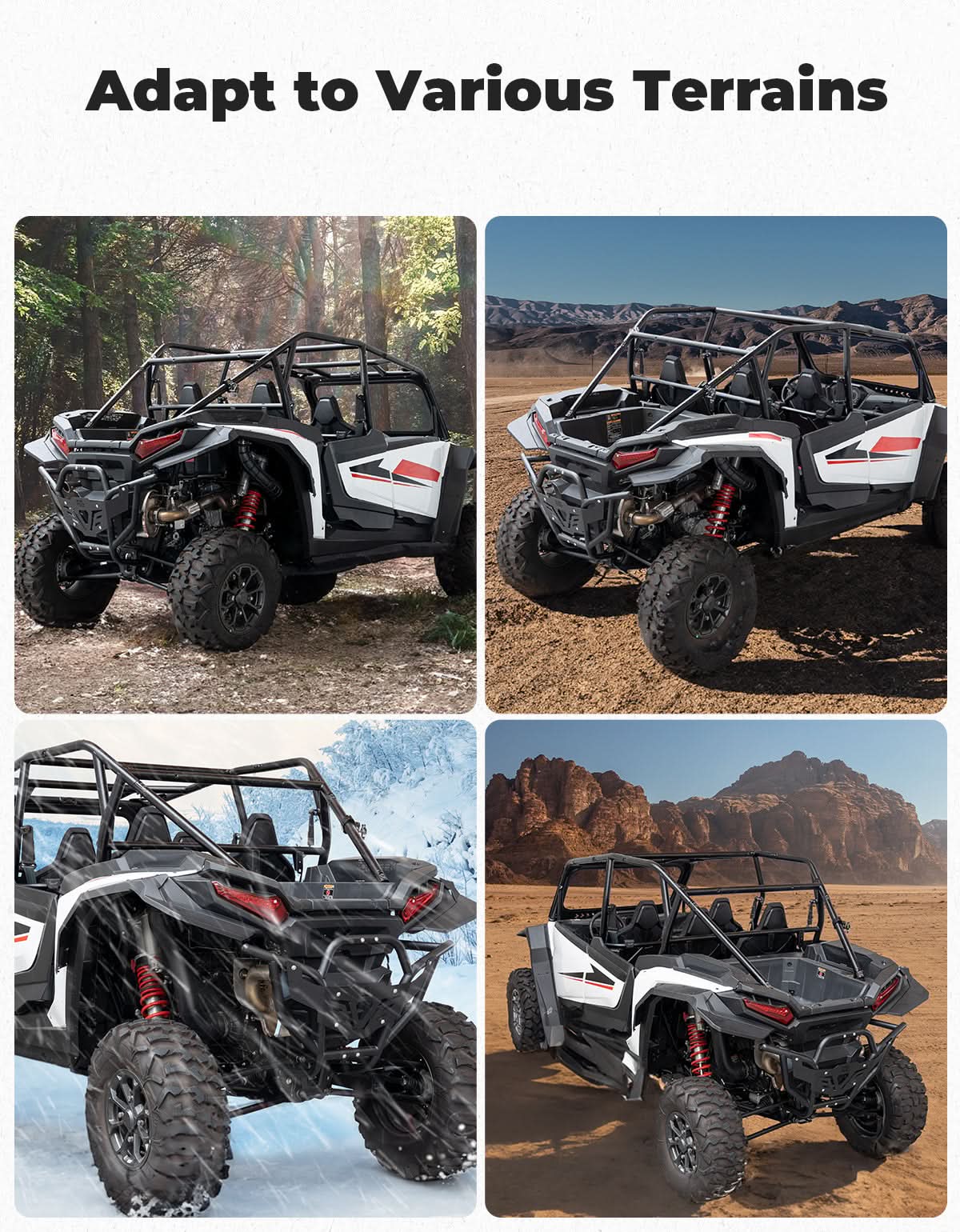 Heavy Duty Steel Rear Bumper for 2024-2025 Polaris RZR XP 1000/ 4 - Kemimoto