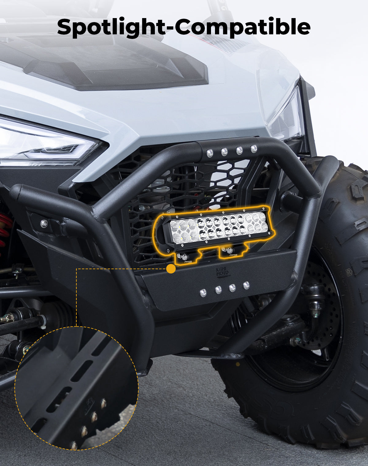 UTV Front Bumper for Polaris RZR 200 2022-2025 - Kemimoto