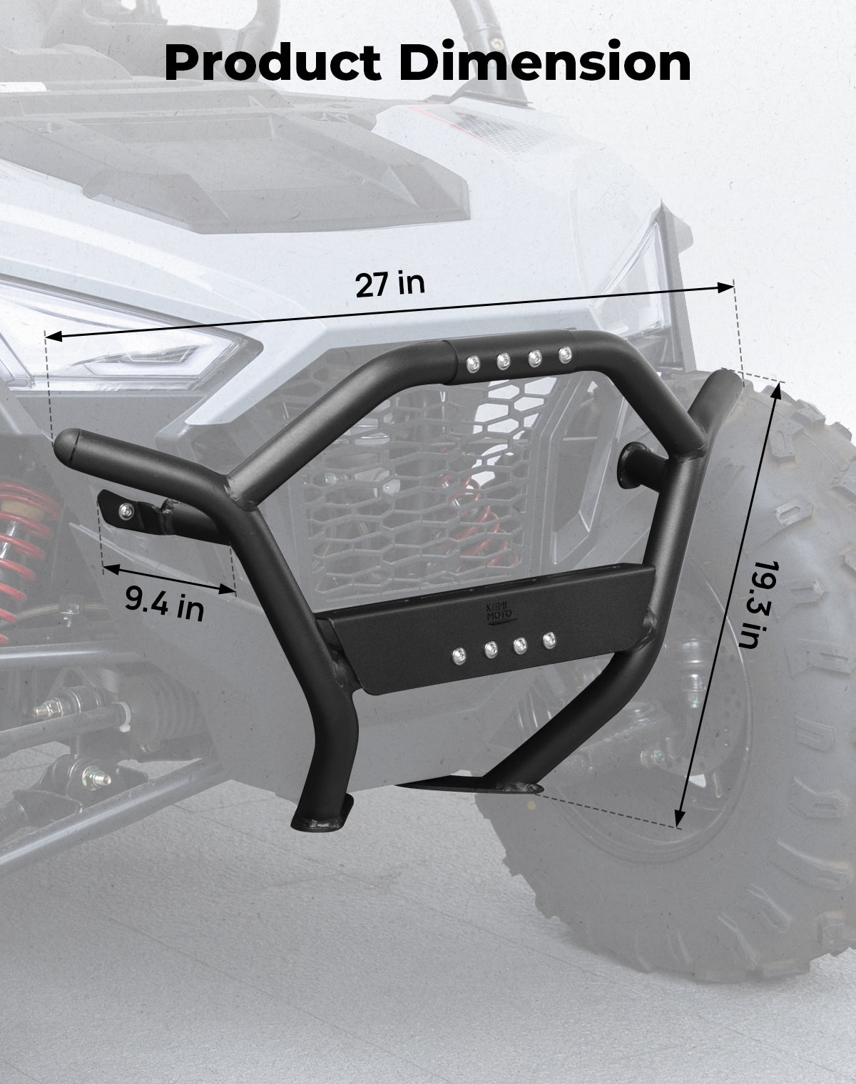 UTV Front Bumper for Polaris RZR 200 2022-2025 - Kemimoto