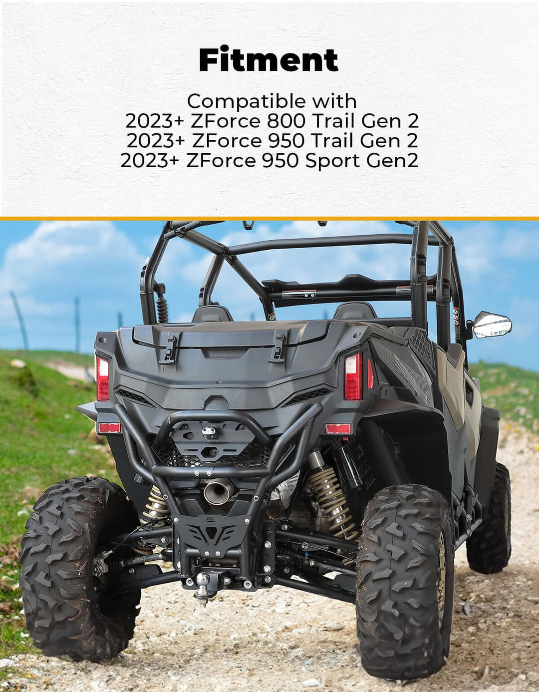 Kemimoto Rear Bumper for CFMOTO ZFORCE 950 ZFORCE 800 TRAIL 2023+