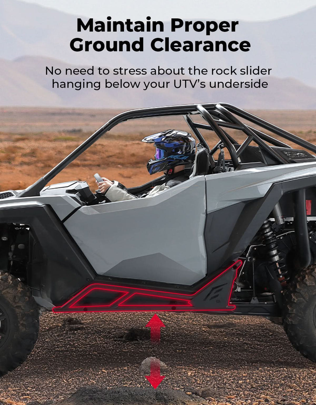 UTV Nerf Bars Rock Sliders with Step Function for Polaris RZR 2020-2025 - Kemimoto