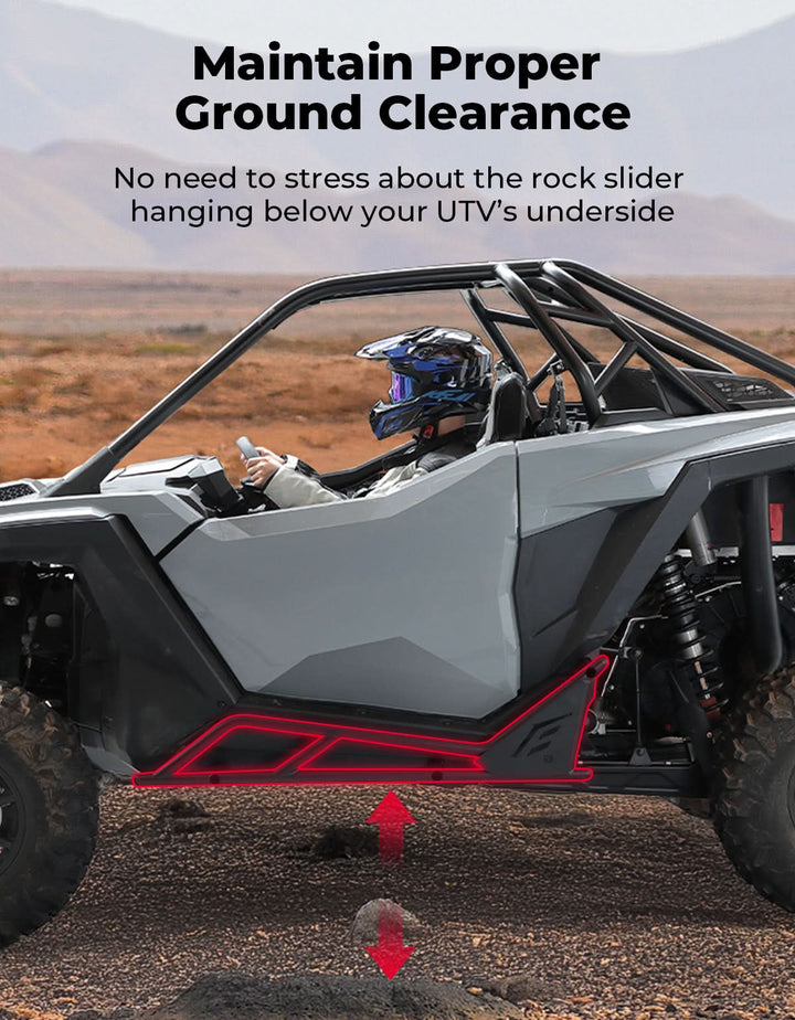 UTV Nerf Bars Rock Sliders with Step Function for Polaris RZR 2020-2025 - Kemimoto