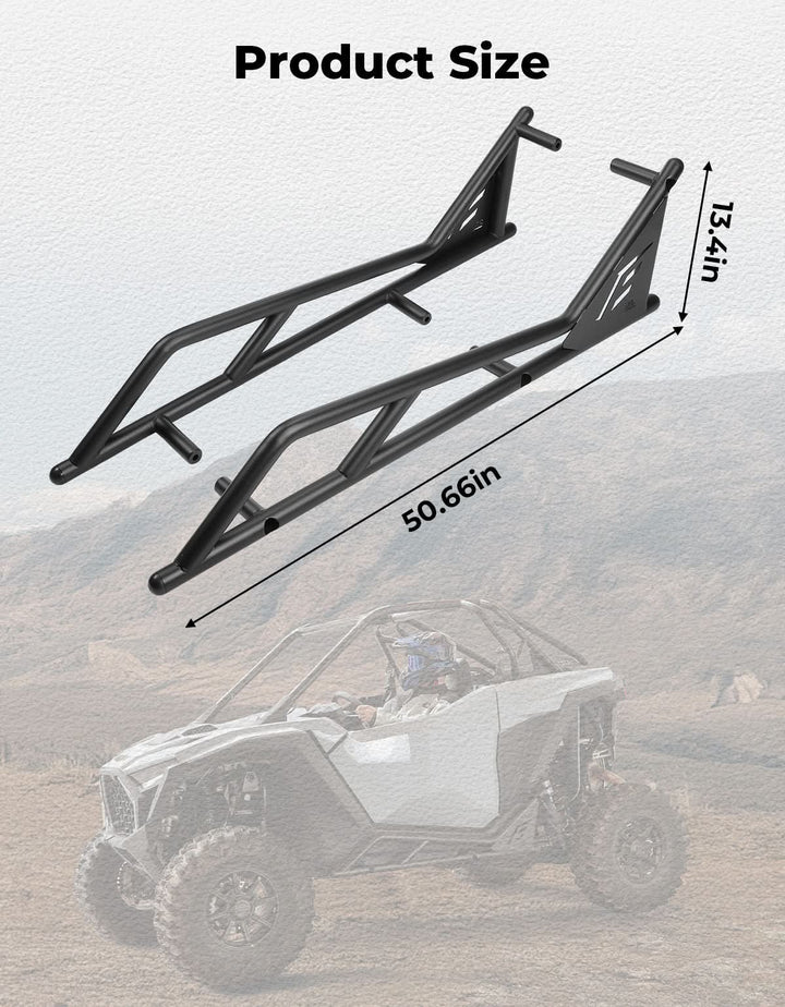 UTV Nerf Bars Rock Sliders with Step Function for Polaris RZR 2020-2025 - Kemimoto