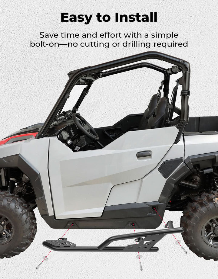 UTV Rock Sliders Nerf Bar for Polaris General 1000/ General XP 1000, 2016-2025 - Kemimoto
