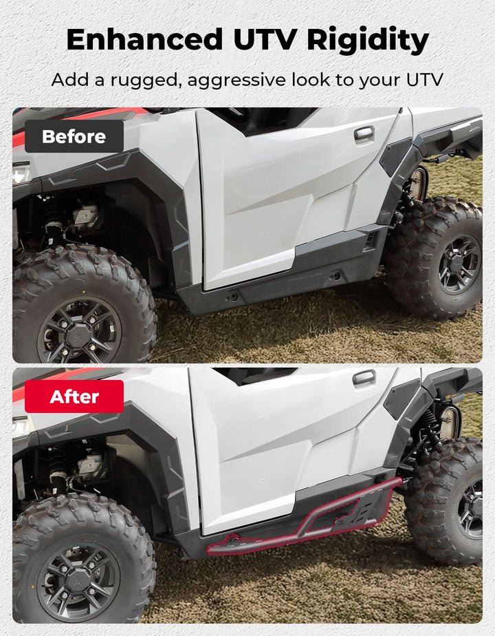 UTV Rock Sliders Nerf Bar for Polaris General 1000/ General XP 1000, 2016-2025 - Kemimoto