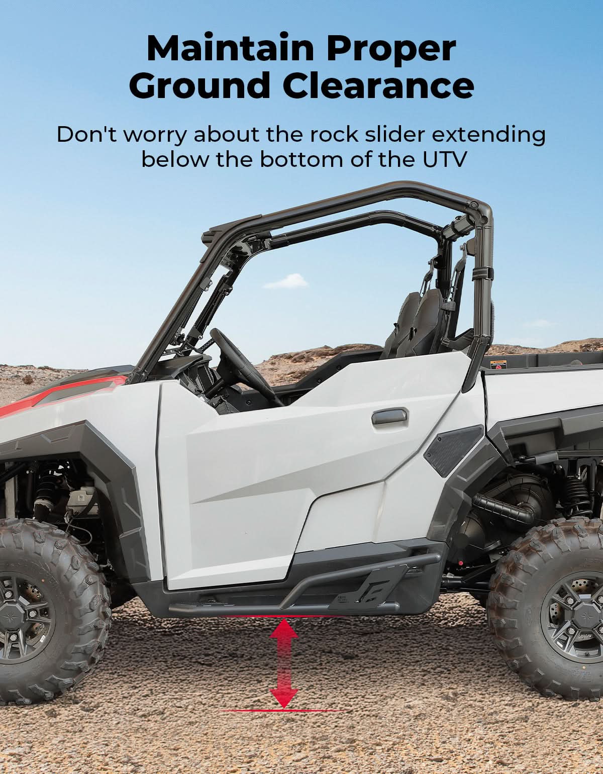 UTV Rock Sliders Nerf Bar for Polaris General 1000/ General XP