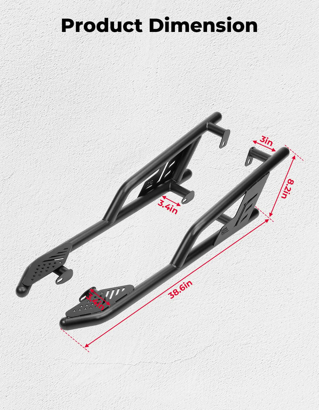UTV Rock Sliders Nerf Bar for Polaris General 1000/ General XP 1000, 2016-2025 - Kemimoto