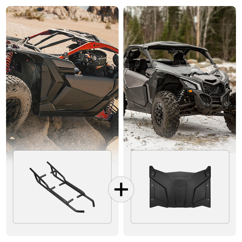 Plastic Roof & Nerf Bars For Can-Am Maverick X3 - Kemimoto