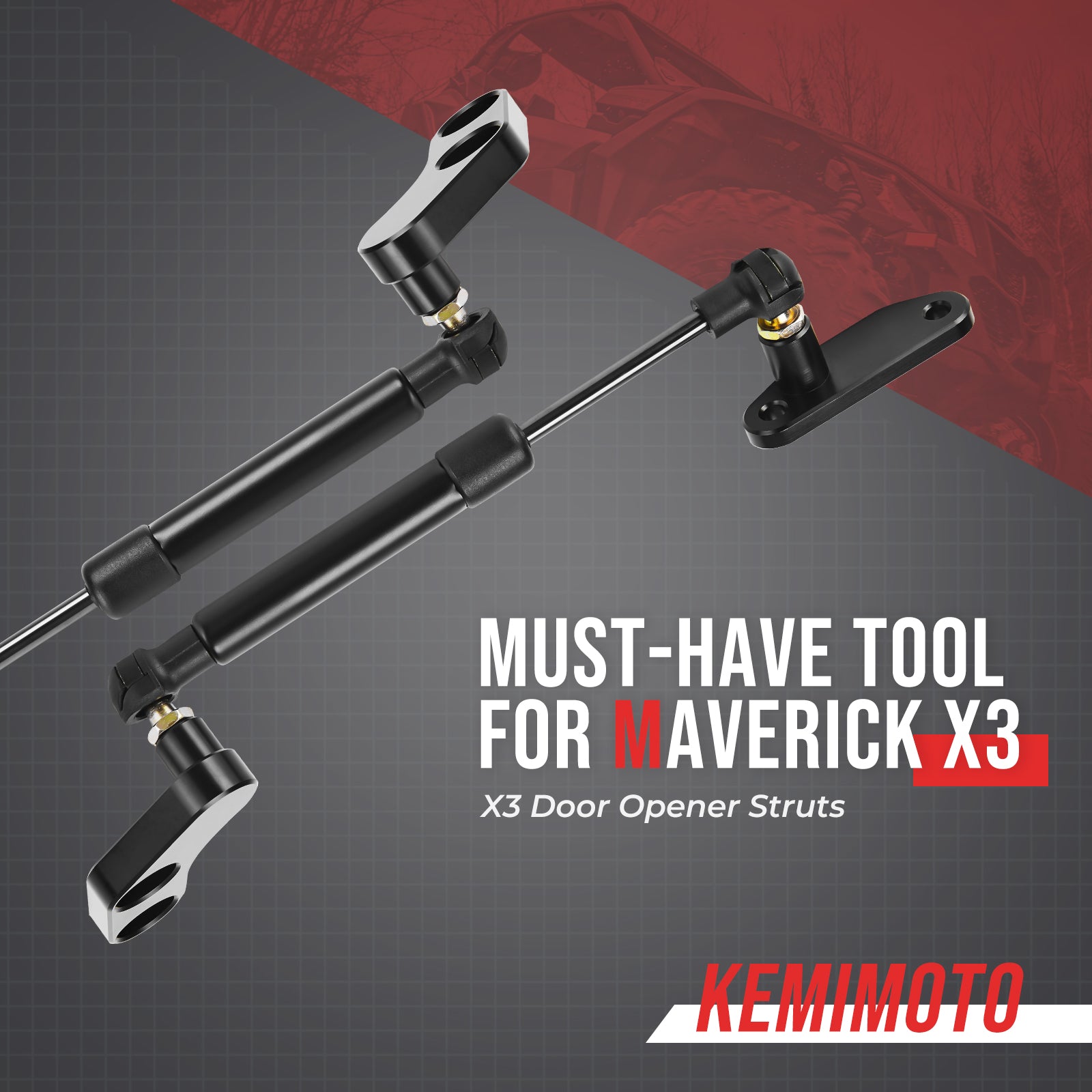 Black Door Opener Kits for Can Am Maverick X3 / X3 MAX
