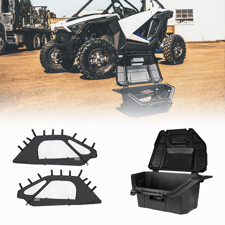 Soft Upper Doors and Rear Cargo Storage Box for RZR Pro XP/ Turbo R ...