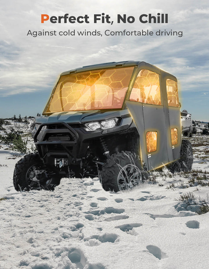 Soft Cab Enclosure Doors for Can-Am Defender Max HD10|9|8|7 - Kemimoto