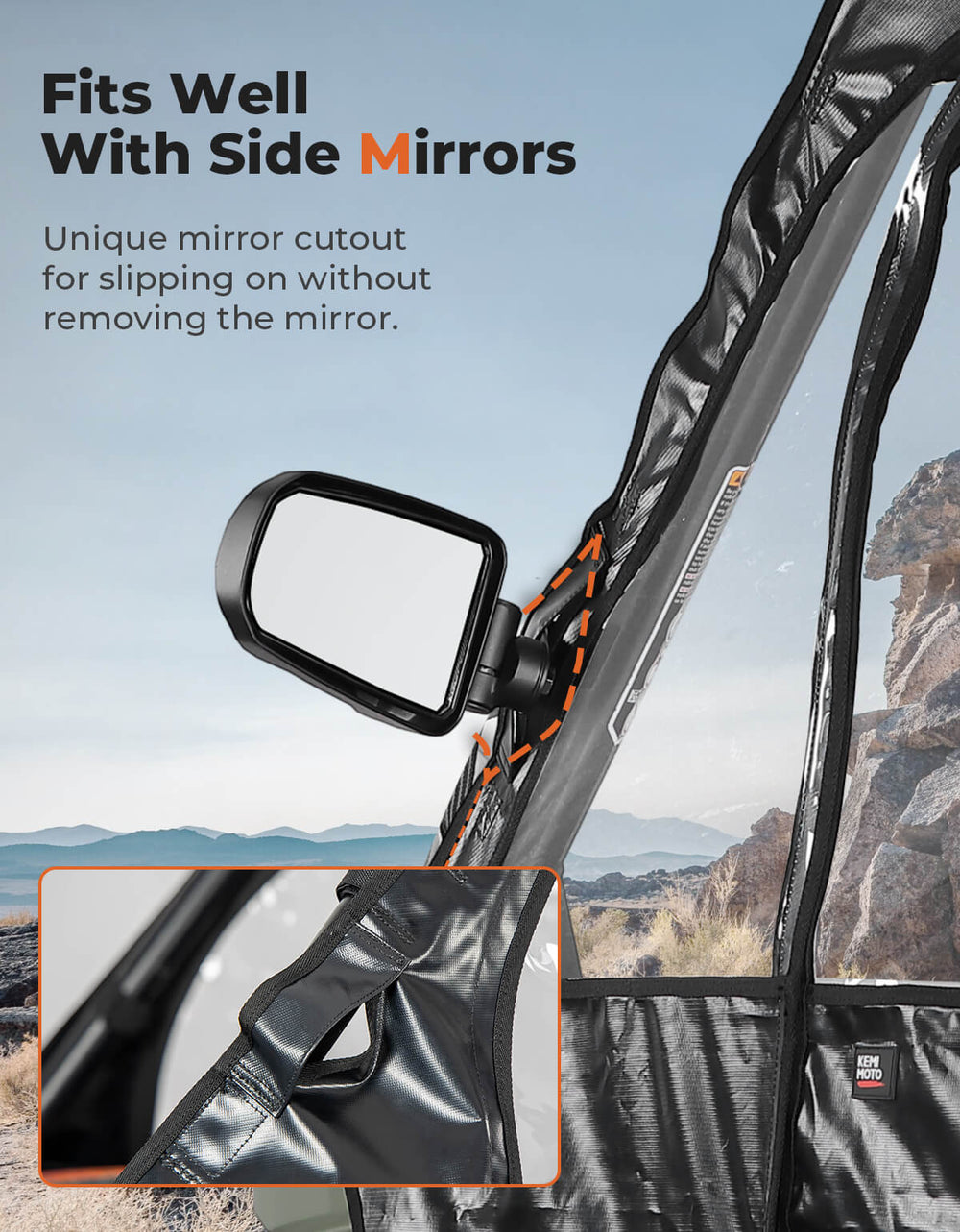 Soft Cab Enclosure Doors for Can-Am Defender Max HD10|9|8|7 - Kemimoto