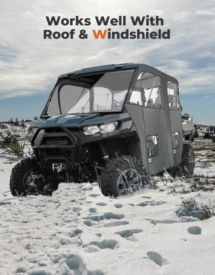 Soft Cab Enclosure Doors for Can-Am Defender Max HD10|9|8|7 - Kemimoto