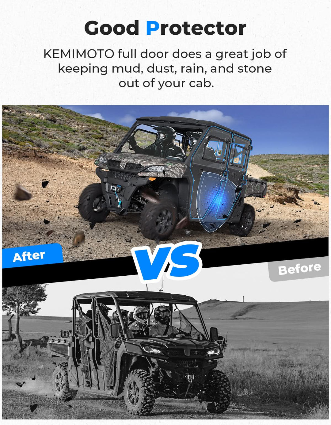 Full Doors with Sliding Window & Front Windshield For CFMOTO UFORCE 1000 XL