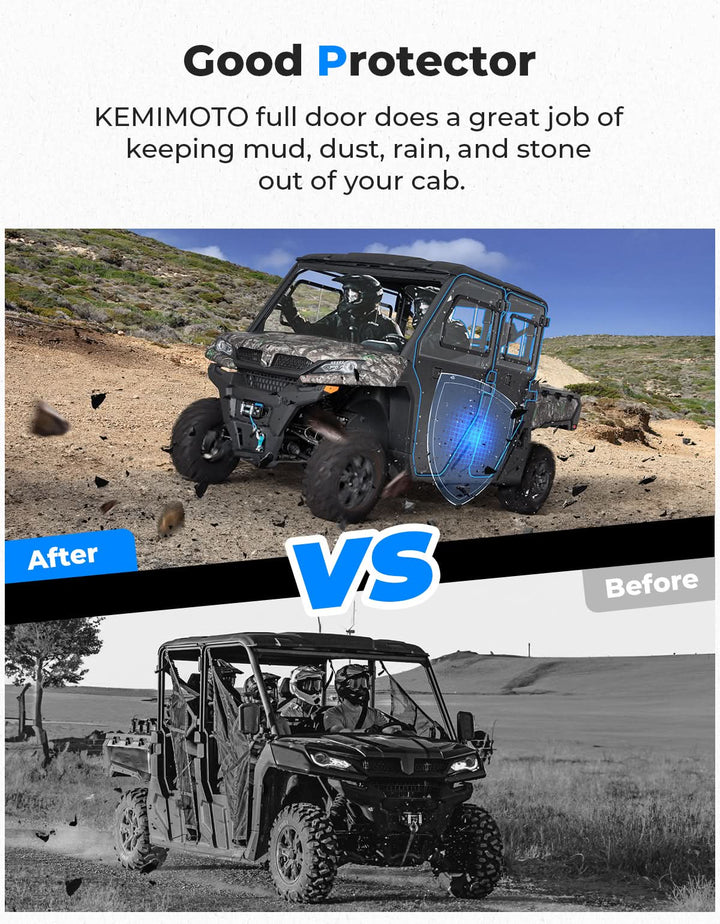 Full Doors with Sliding Window & Front Windshield For CFMOTO UFORCE 1000 XL