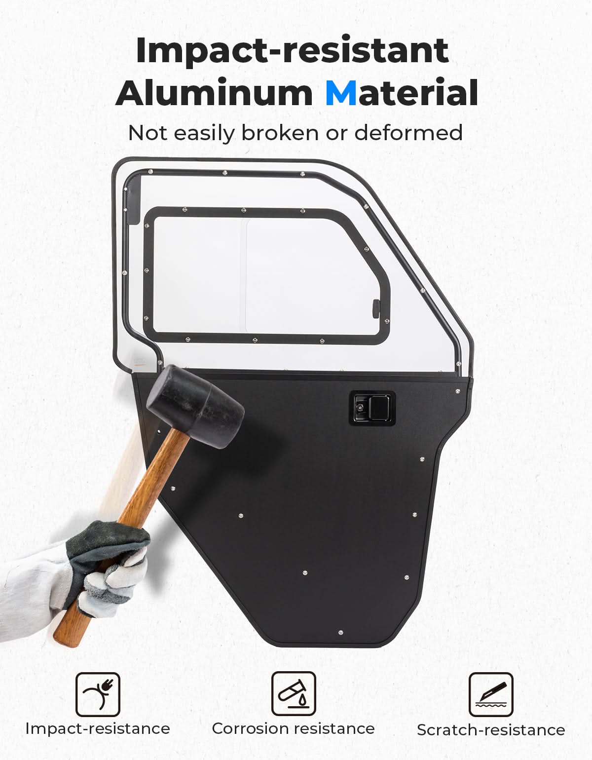 Full Doors with Sliding Window & Front Windshield For CFMOTO UFORCE 1000 XL - Kemimoto