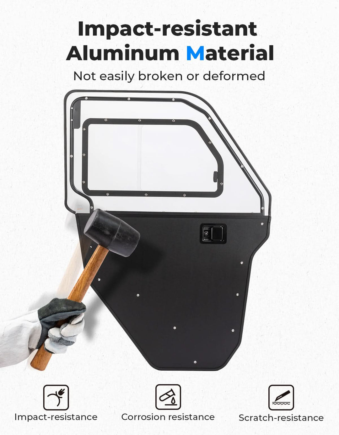 Full Doors with Sliding Window & Front Windshield For CFMOTO UFORCE 1000 XL