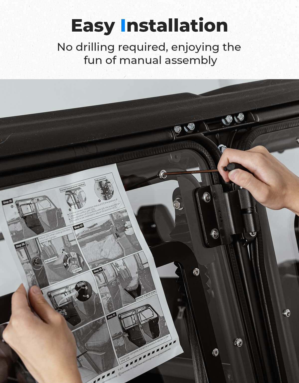 Full Doors with Sliding Window for CFMOTO UForce 1000 XL 2022+ - Kemimoto