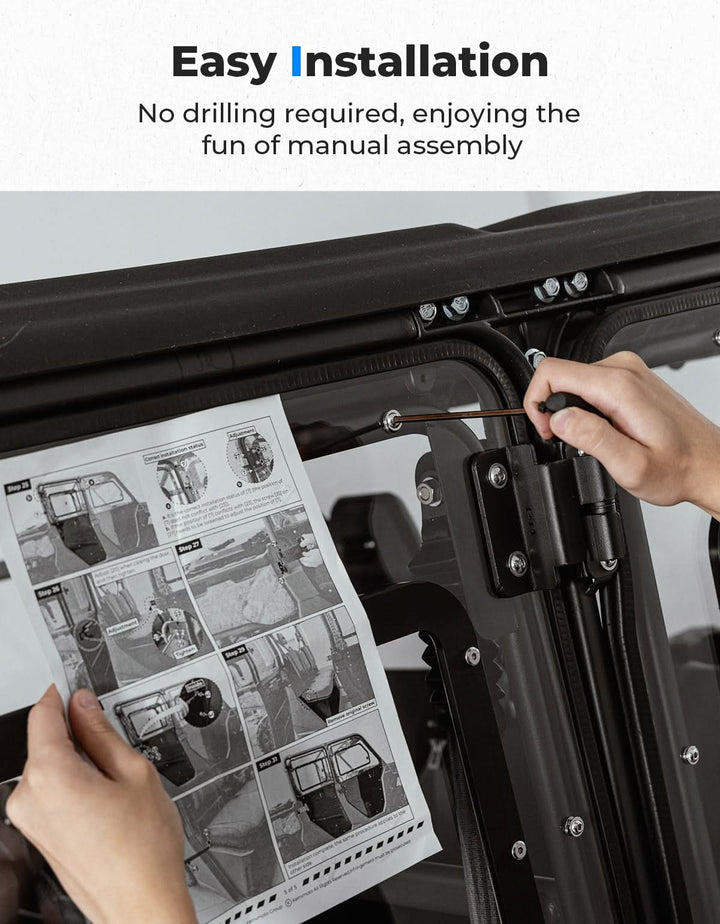 Full Doors with Sliding Window & Front Windshield For CFMOTO UFORCE 1000 XL