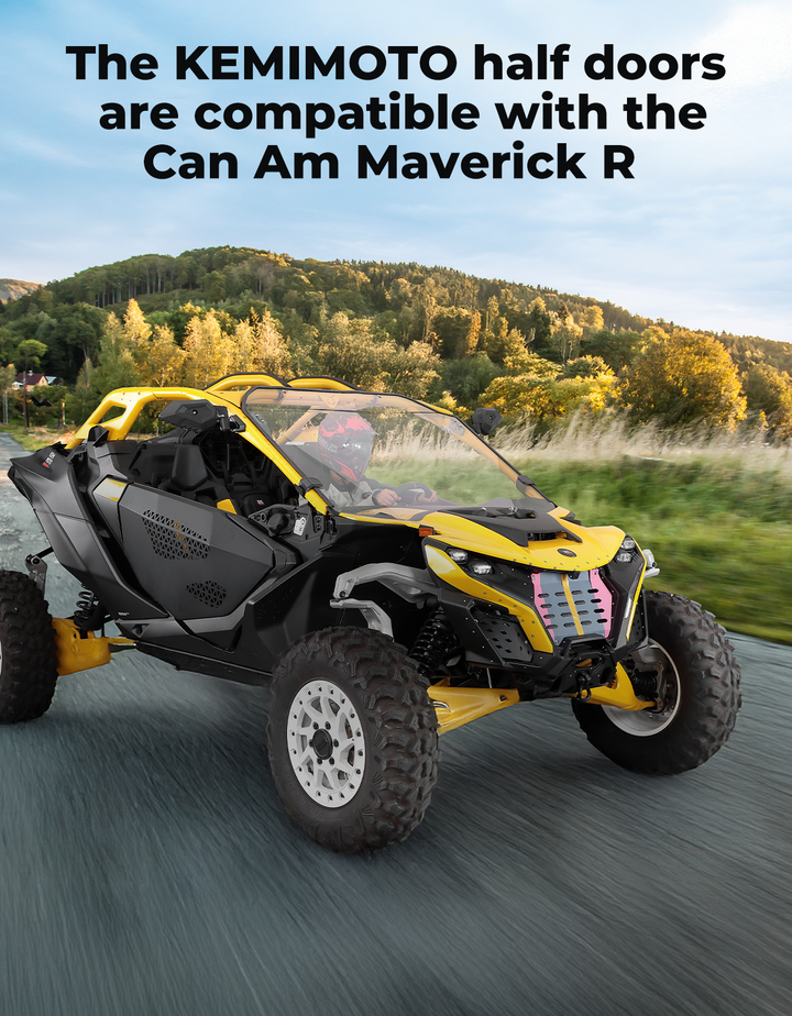 UTV Aluminum Half Door for Can-Am Maverick R-Kemimoto