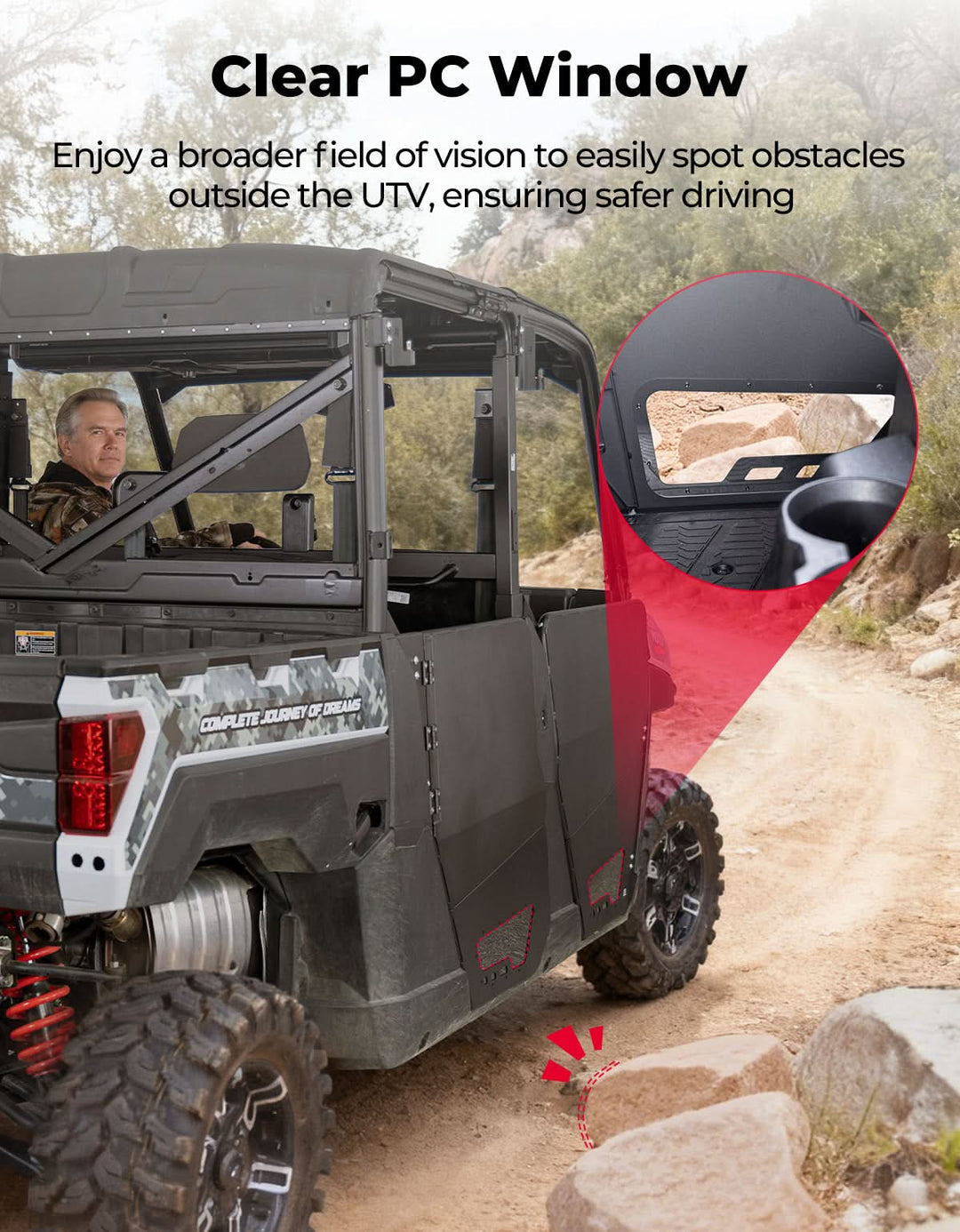 Aluminum Half Doors for Polaris Ranger Crew XP 1000 (2019-2025)