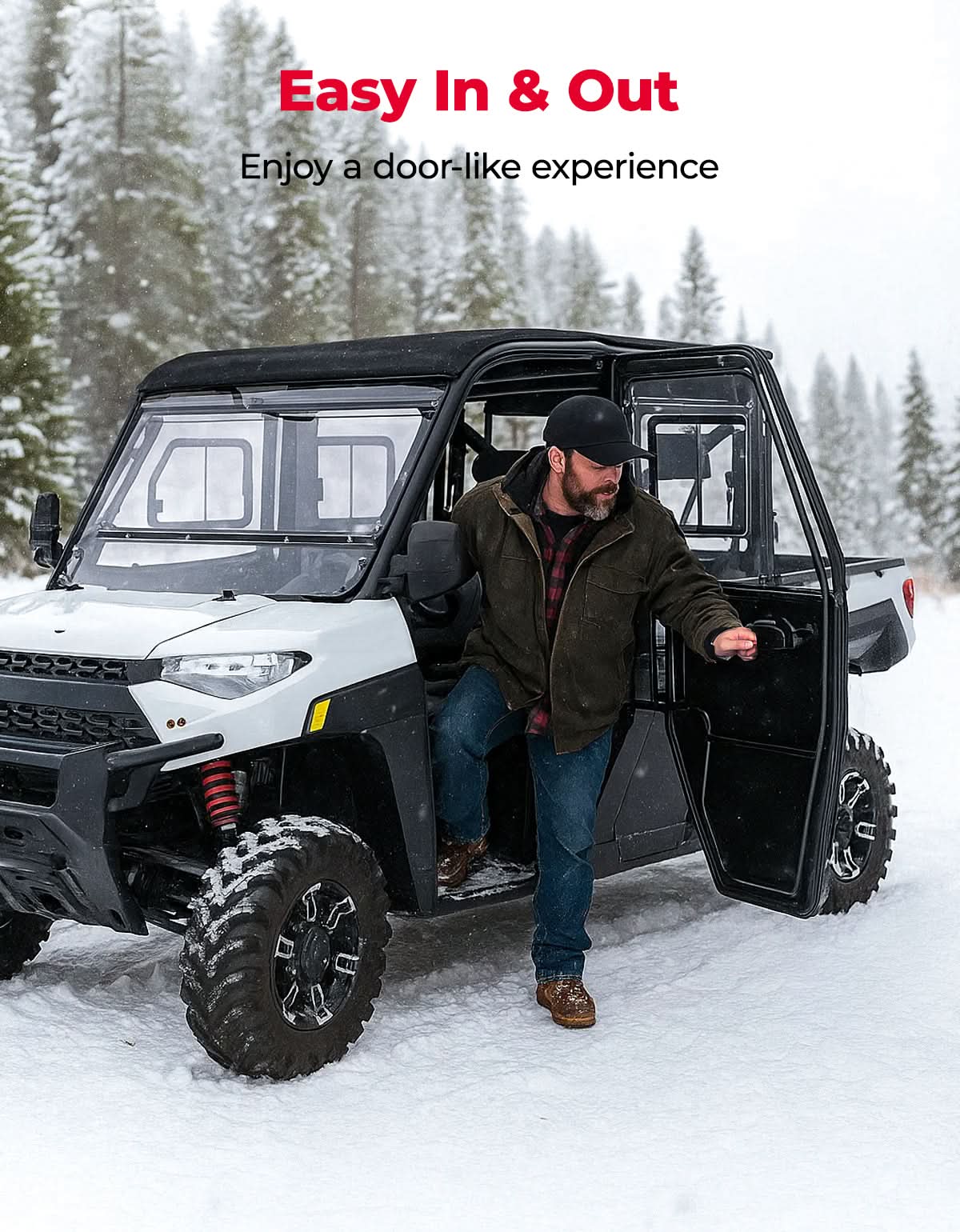 Convertible Doors with Vented Window for Polaris Ranger Crew XP