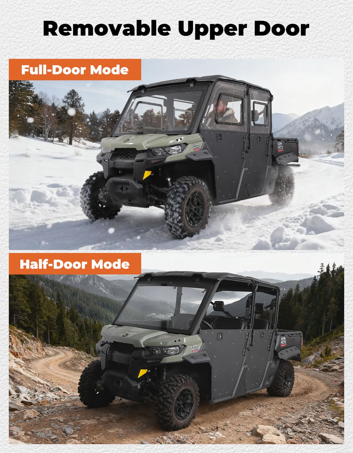 Full Doors for Can-Am Defender MAX HD 7/8/9/10 2017-2026