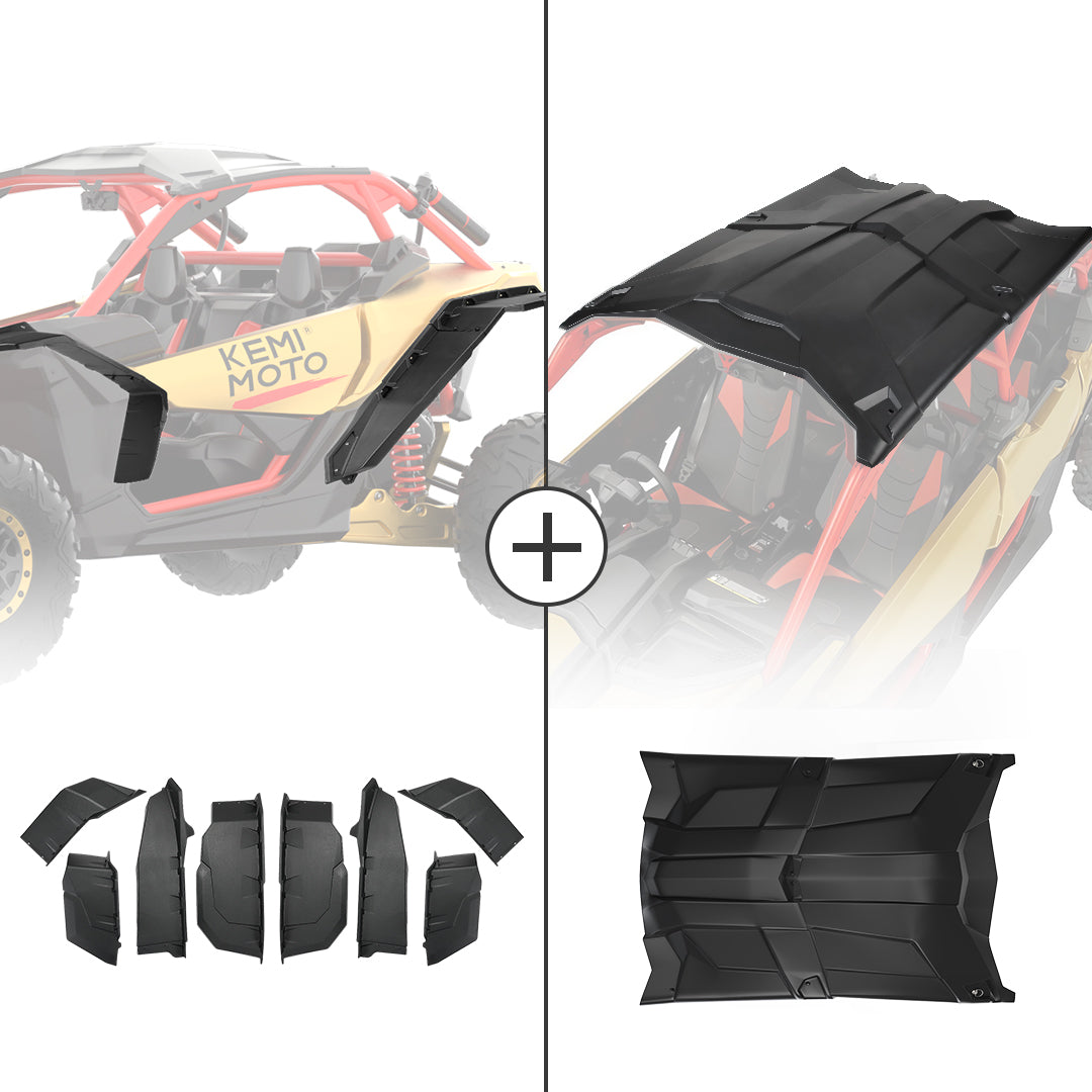 Extended Fender Flares and Hard Roof For Can-Am Maverick X3 MAX