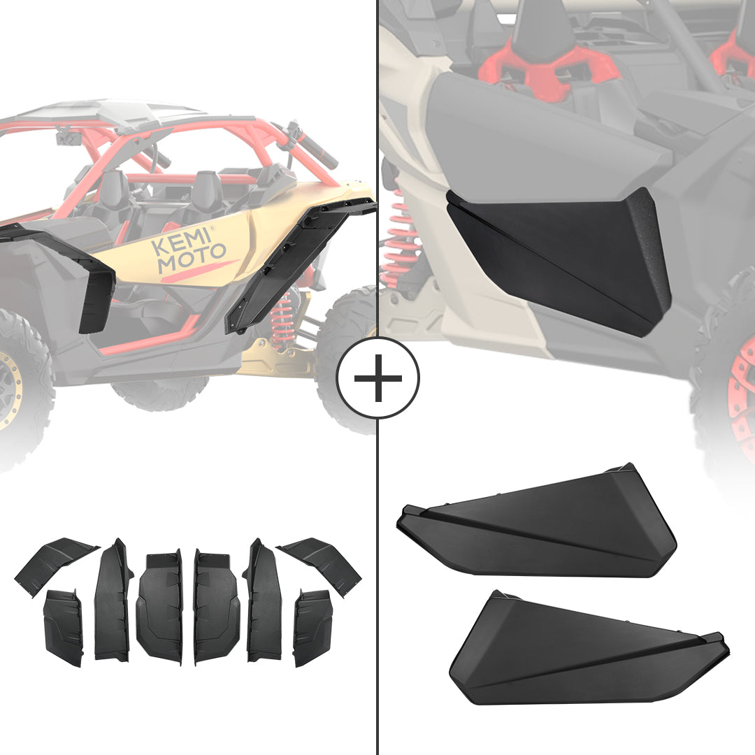 Front Lower Doors& Extended Fender Flares For Can-Am Maverick X3