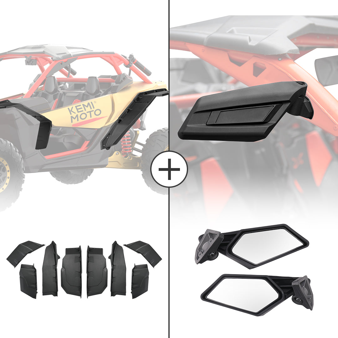 Extended Fender Flares & Side Mirrors for Can-Am Maverick X3