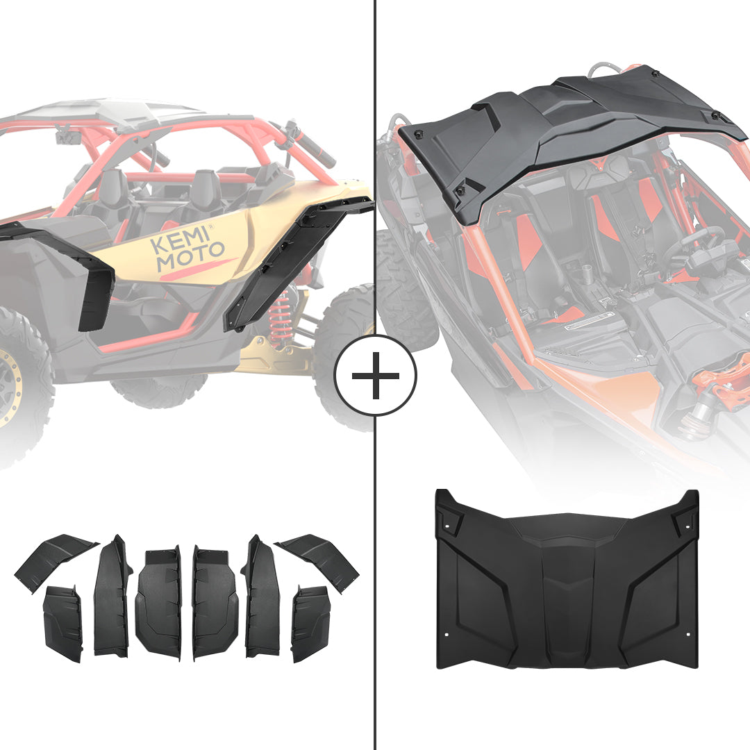 Extended Fender Flares & Hard Roof For Can-Am Maverick X3