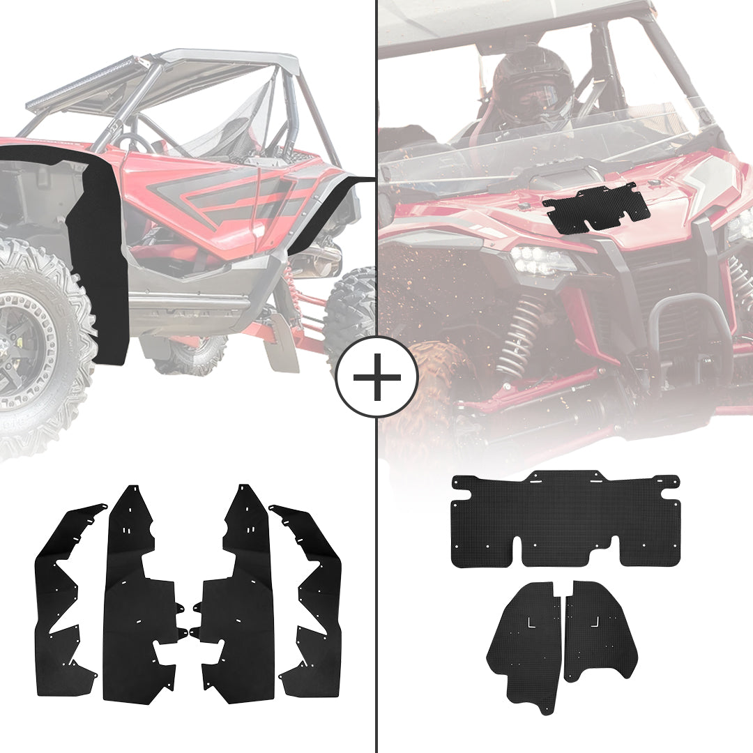 thumbnail image 2 of KEMIMOTO UTV Mud Flaps For Honda Talon 1000 - Enhanced Coverage Pyramid Design Mud Guards 2 of 12