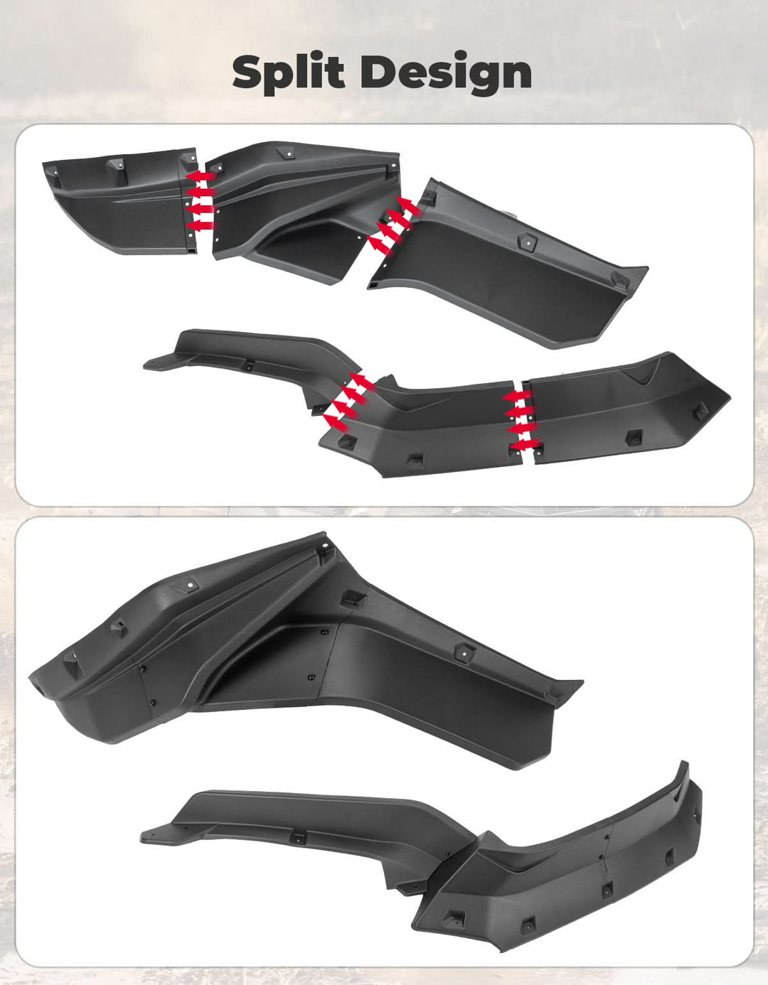 XXL Fender Flares for Kawasaki Teryx KRX4 1000