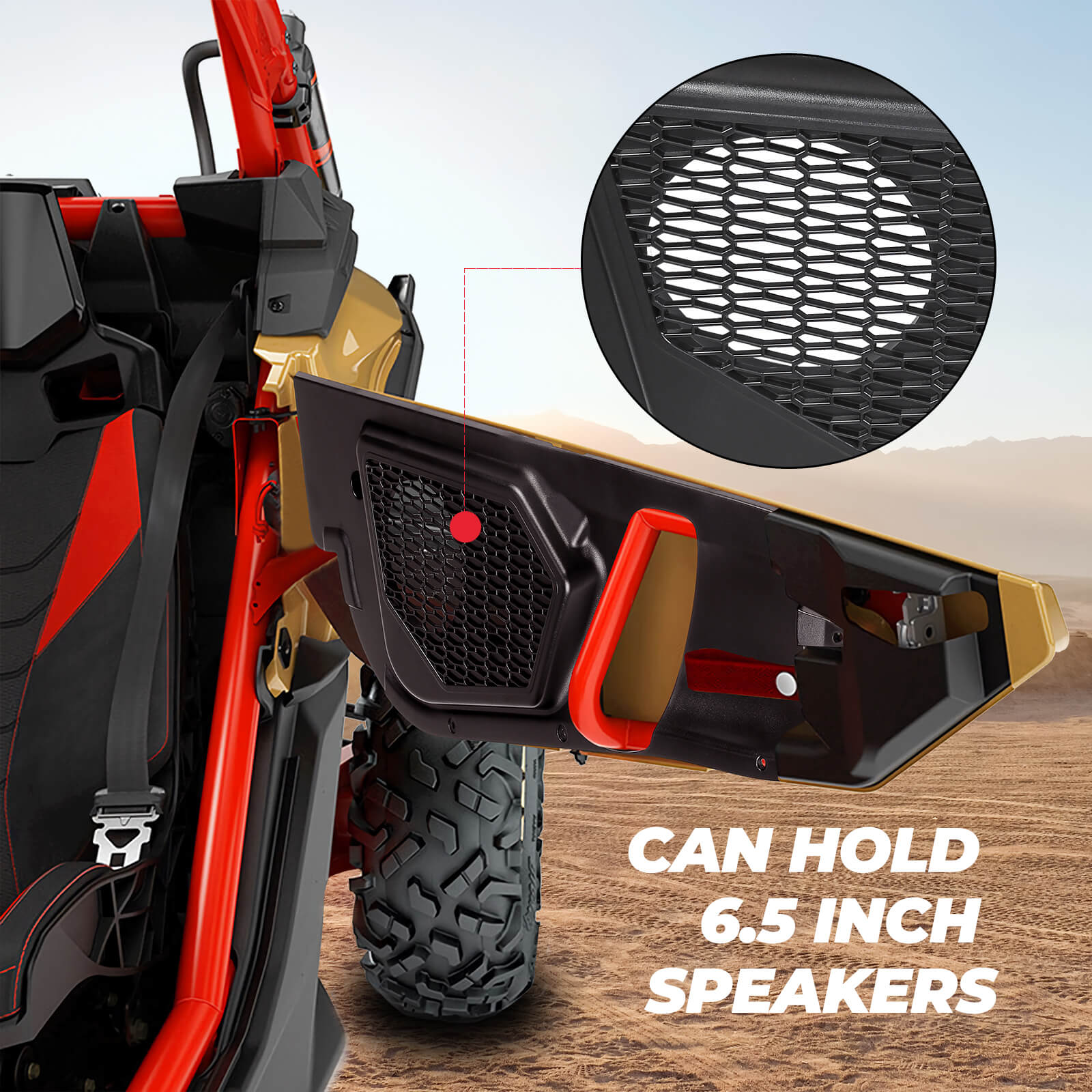 Door Speaker Pods for Can Am Maverick X3 / X3 Max - Kemimoto