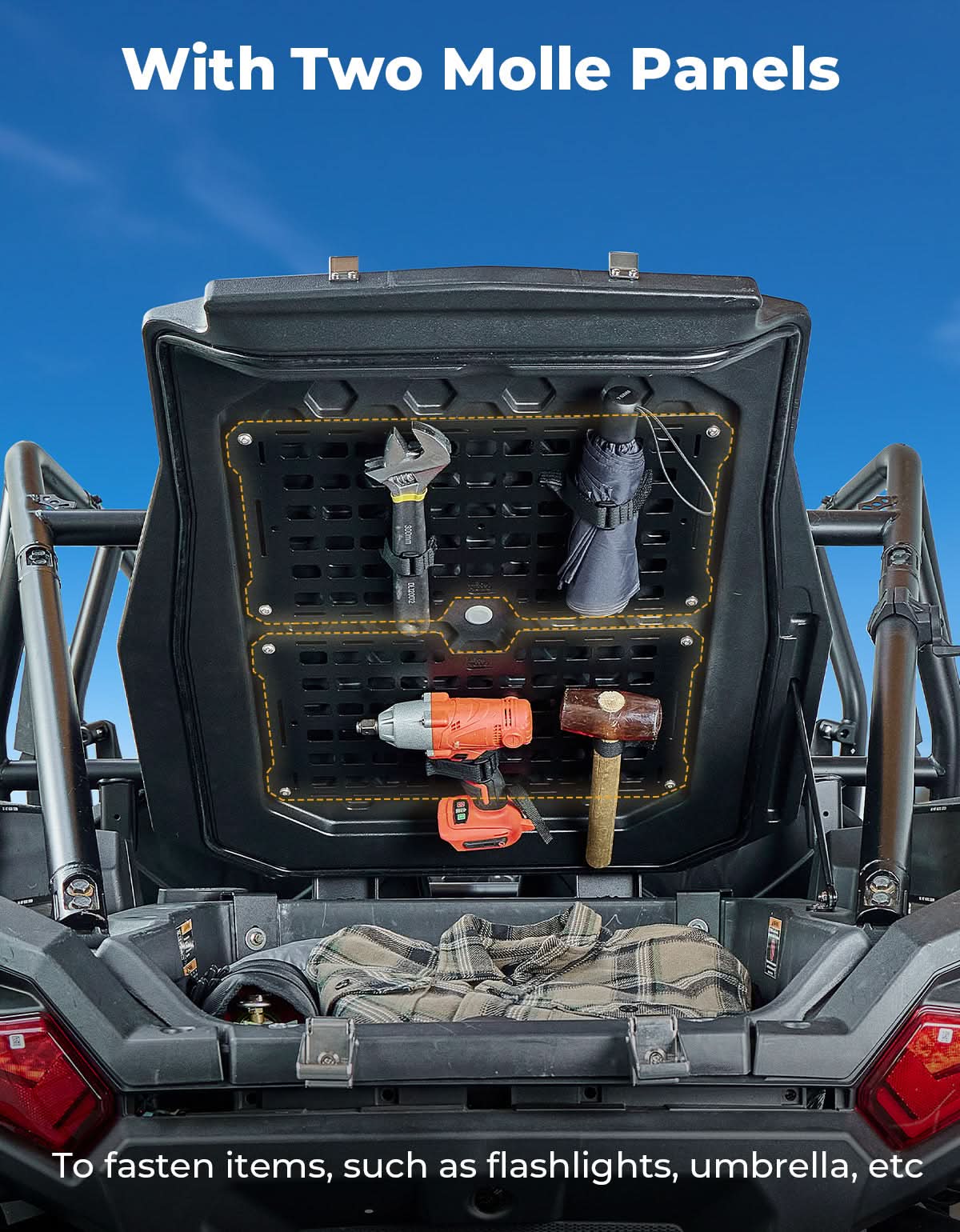 Trunk Bed Enclosure for Polaris RZR XP 1000/4 2024-2025 - Kemimoto