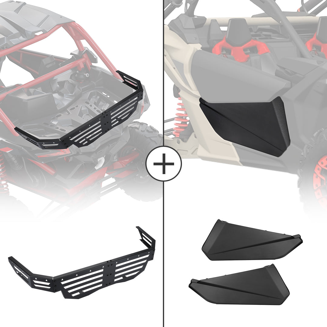 Front Lower Doors & Rear Cargo Tailgate for Can-Am Maverick X3 - Kemimoto