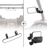 Rear View Mirror and Side Mirrors with 1.6" to 2" Roll Bar Cage