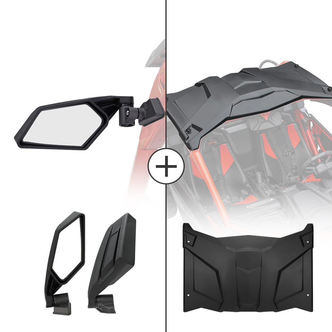 Side View Mirror & Hard Roof for Can-Am Maverick X3