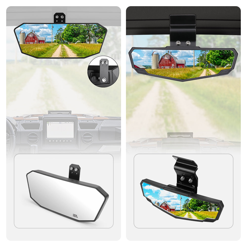 Upgraded Rear View Mirror & UTV Rear View Mirror Fit Polaris Ranger