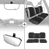 Rear View Mirror & Seat Cover for Polaris Ranger XP 1000 2018-2024